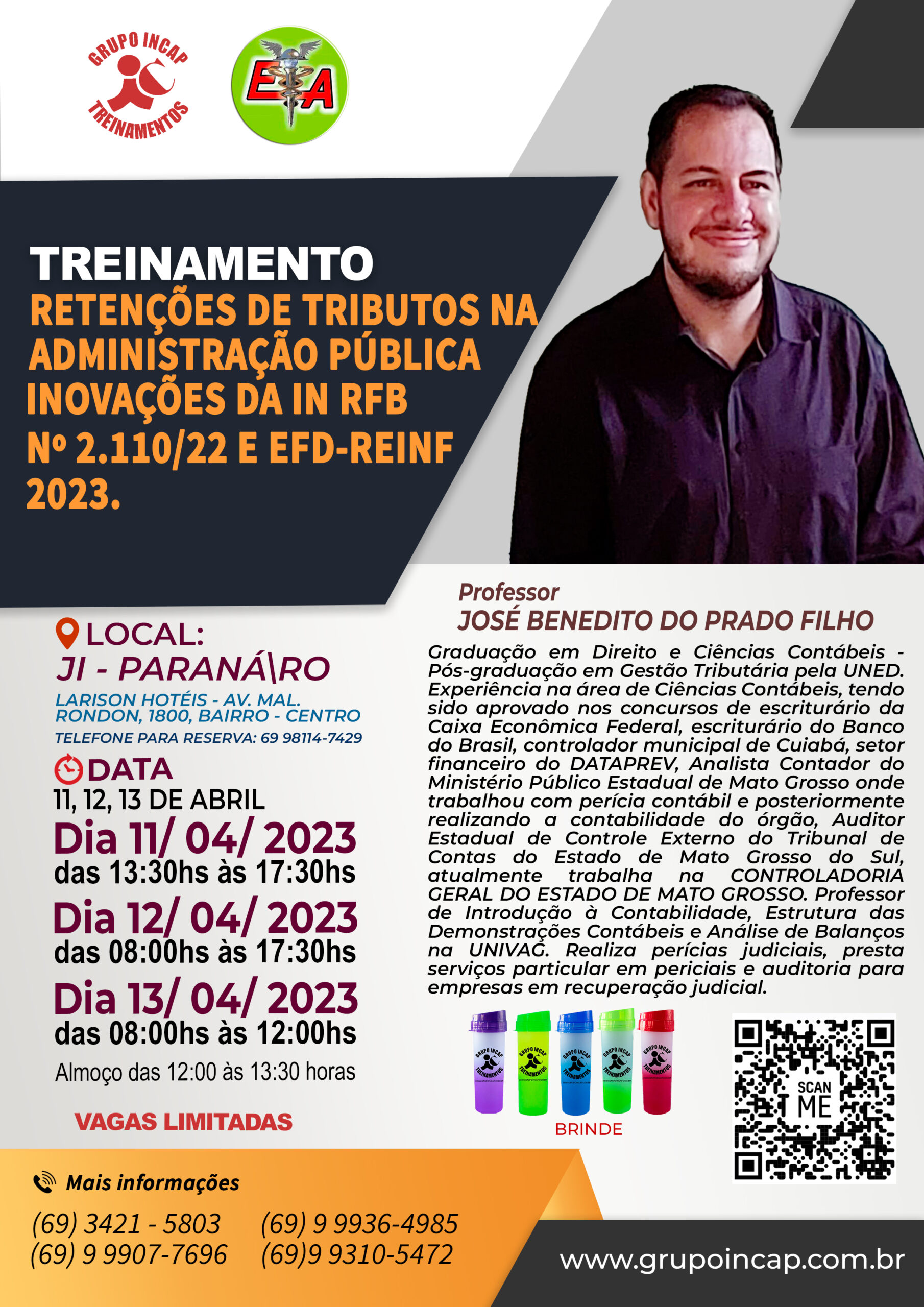 TREINAMENTO: RETENÇÕES DE TRIBUTOS NA ADMINISTRAÇÃO PÚBLICA -   INOVAÇÕES DA IN RFB Nº 2.110/22 E EFD-REINF 2023