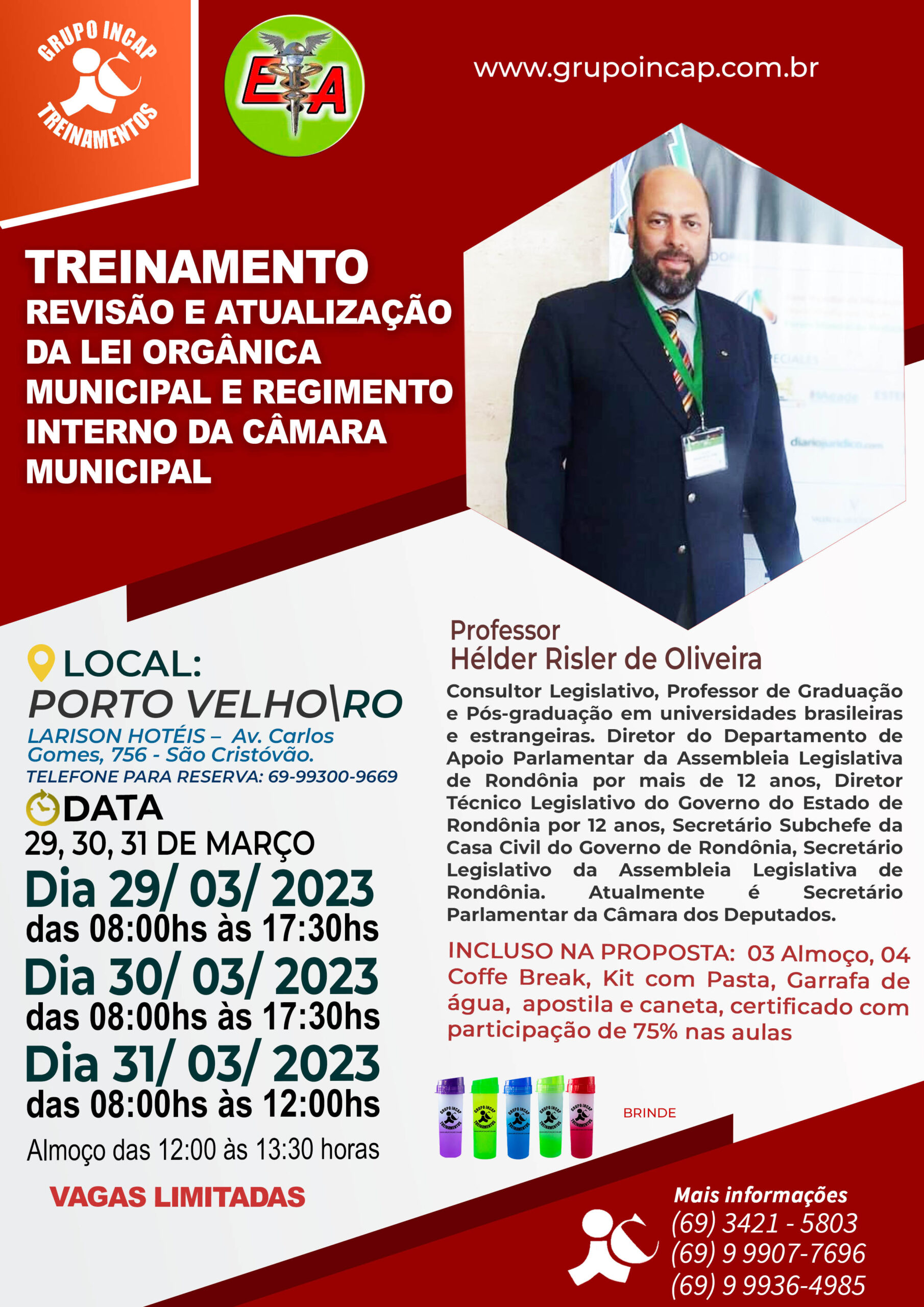 TREINAMENTO: REVISÃO E ATUALIZAÇÃO DA LEI ORGÂNICA MUNICIPAL E REGIMENTO INTERNO DA CÂMARA MUNICIPAL