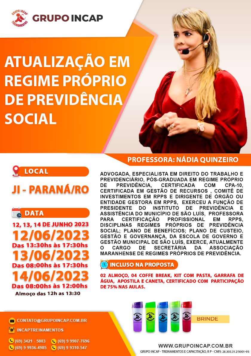 TREINAMENTO: ATUALIZAÇÃO EM REGIME PRÓPRIO DE PREVIDÊNCIA SOCIAL